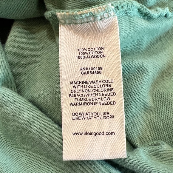 Life is Good Green Running Dog Graphic Long Sleeve Tee Shirt Women’s XL - Picture 8 of 10